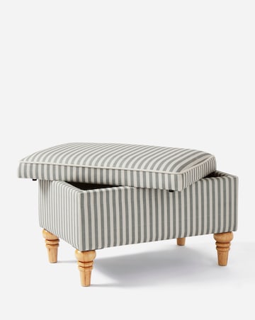Naomi Stripe Storage Footstool