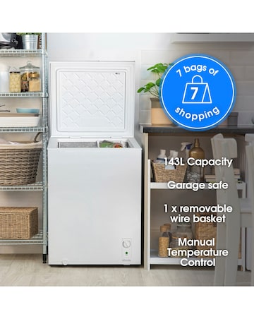 Abode A142CF0E1W Chest Freezer 142L - White