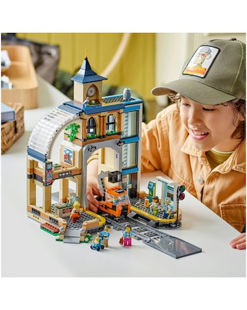 LEGO City Central Train Station Set for Fans of Construction Toys 60469