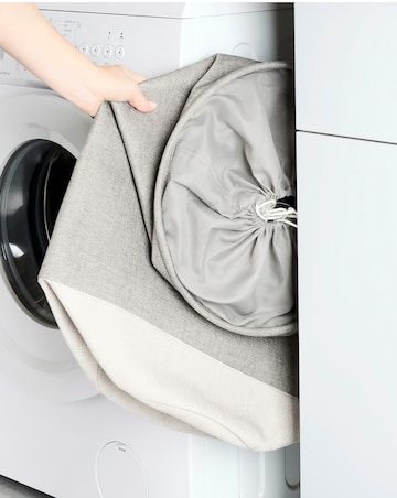 Minky 86L Round Laundry Hamper with Drawstring