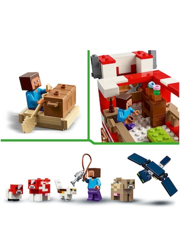 LEGO Minecraft The Mooshroom House Island Gamer Kit Toy for Kids Set 21270