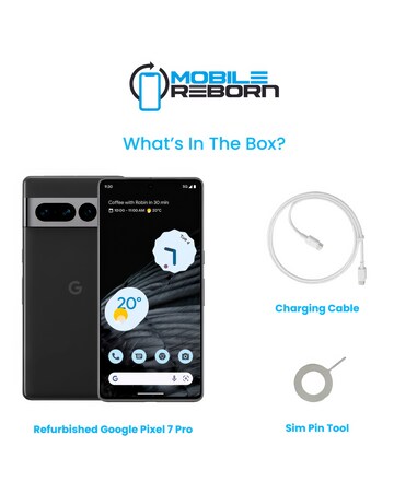 Refurbished Google Pixel 7 Pro 128GB - Black (Pristine Condition)