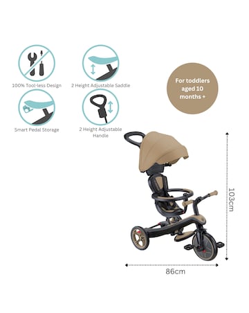 Globber Explorer Trike 4 in 1 - Sand