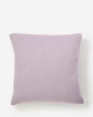Faux Mohair Fringed Cushion - Lilac