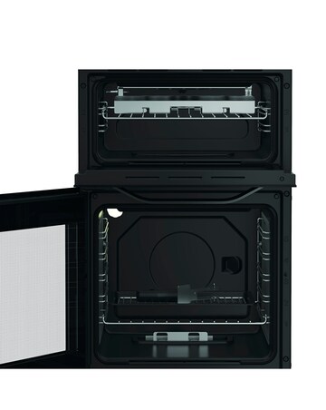 Hotpoint HTG5GCB 50cm Gas Twin Cooker - Black + installation