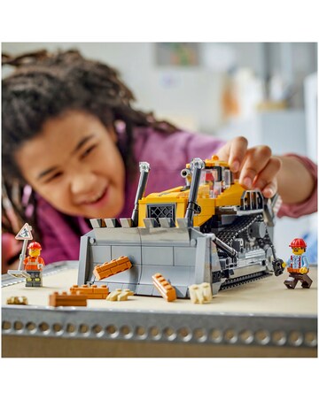 LEGO City Yellow Bulldozer Construction Site Building Toy Playset for Kids 60466