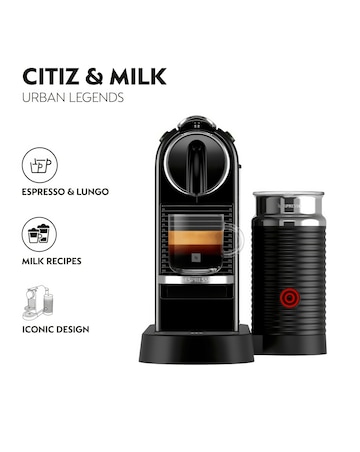 Nespresso Citiz Coffee Machine with milk frother