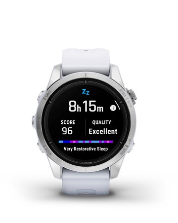 Garmin Epix Pro (Gen 2) 42mm Smart Watch - Silver with Whitestone Band