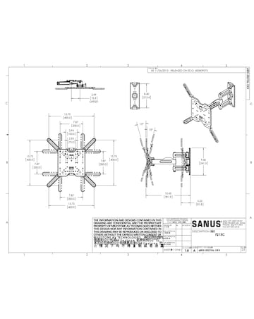 Sanus F215c-B2 Full-Motion 32-47" TV Bracket