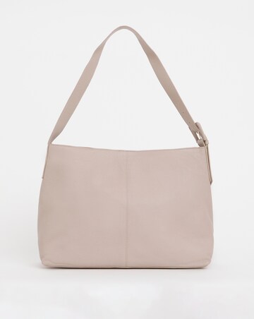 Taupe Real Leather Tote Bag