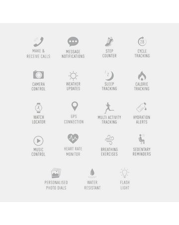 Reflex Active Series 22 Silicone Calling Strap Watch - Black