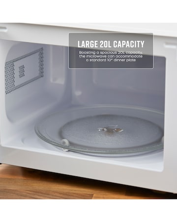 Swan SM4420WHT 20L White Manual Microwave