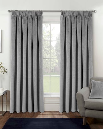 Oxford 100% Blackout Pencil Pleat Velvet Curtain