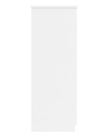 Sorrento High Gloss Assembled 5 Drawer Wide Chest