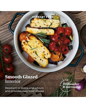 Barbary & Oak Nattura Set of 2 Round Baking Dishes Teal