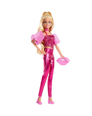 Barbie Deluxe Style Fashion Doll #5 in Metallic Pink Outfit with Corset Top