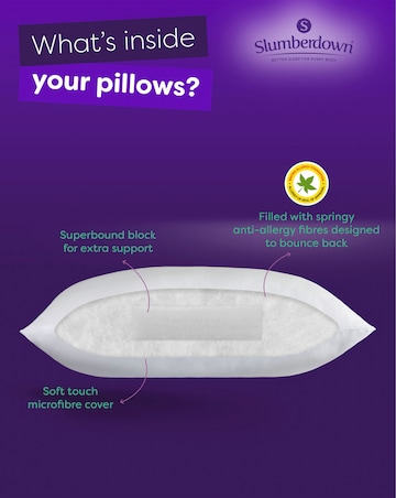 Slumberdown Super Support Anti Allergy 4 Pack Pillows