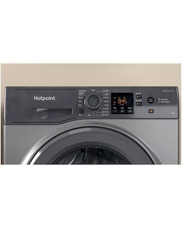 Hotpoint Anti-Stain NSWM 846 GG UK 8kg, 1400rpm Washing Machine - Graphite
