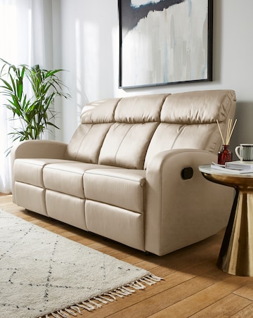 Ramsey Faux Leather Recliner 3 Seater Sofa