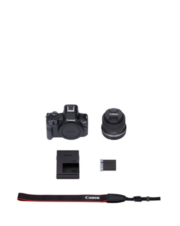 Canon EOS R50 APS-C Mirrorless Camera inc RF-S 18-45mm Lens - Black