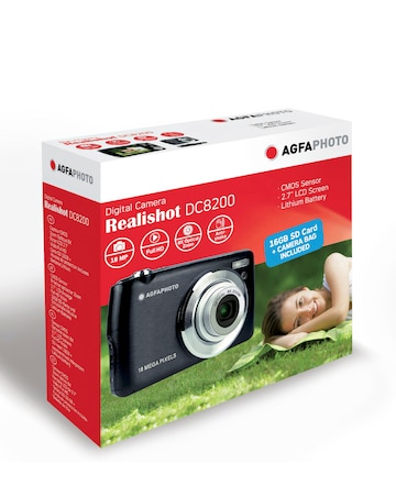 AGFA Photo Realishot DC8200 18MP 8x Zoom Compact Digital Camera - Black