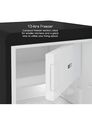 Swan SR11035BNE Retro Under Counter Fridge 90L - Black