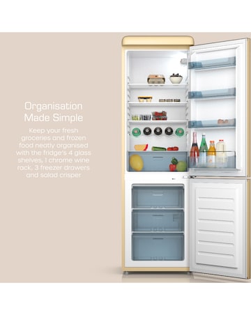 Swan SR11020CNE Retro 60/40 Fridge Freezer - Cream
