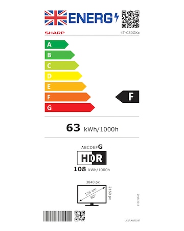 Sharp 4T-C50GK4245KB 50in Smart UHD Tivo LED TV