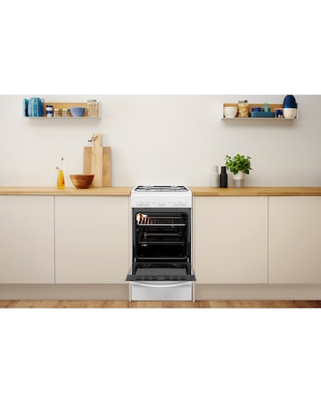 Indesit Cloe IS5G1KMW Gas Single 50cm Cooker White + Installation