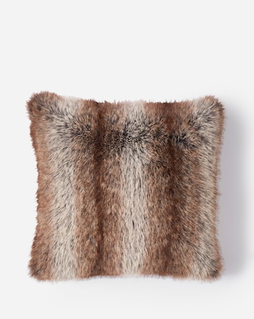 Striped Animal Plush Faux Fur Cushion