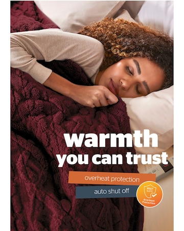 Silentight Luxury Super Cosy Heated Throw - Berry
