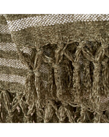 Catherine Lansfield Striped Chenille Throw