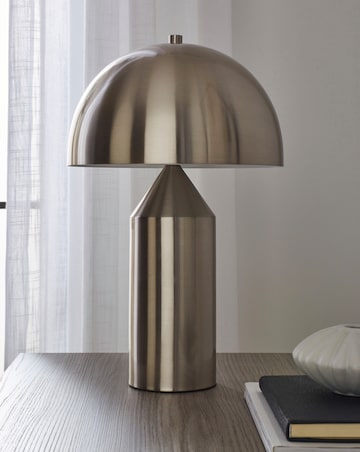 Satin Silver Dome Table Lamp