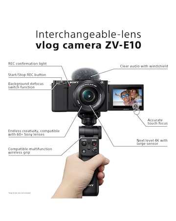 Sony Alpha ZV-E10 Mirrorless Interchangeable-Lens Vlog Camera (Body Only)