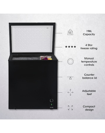Abode A198CF0E1B 198L Chest Freezer - Black