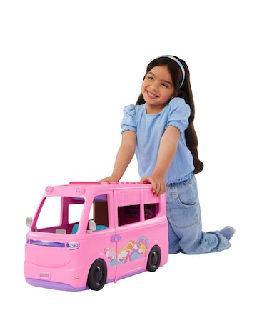 Barbie Dream Camper Playset with Roof Tent, BBQ Grill with Color-Change Feature