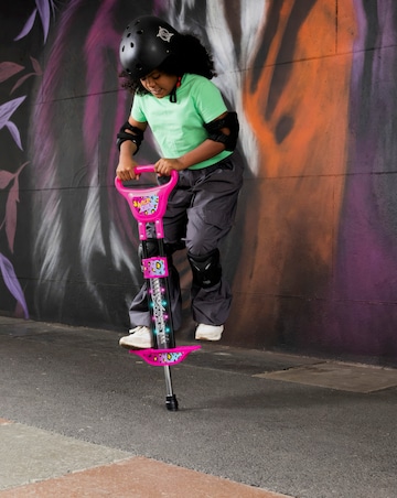 Xootz Rider LED Pogo - Pink Leopard