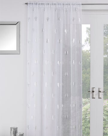 Birch Tree Foil Print Voile