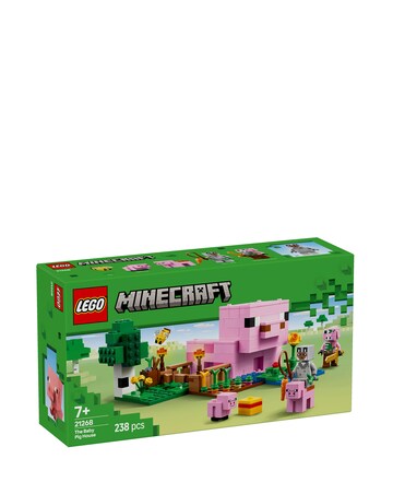 LEGO Minecraft The Baby Pig House Gamer Building Toy, Farm Animal Set 21268