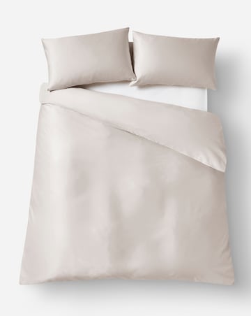 Faux Silk Matte Satin Champagne Duvet Set
