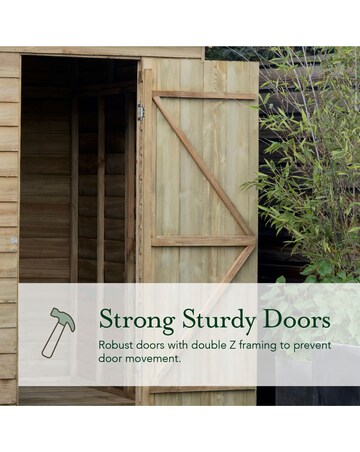 4LIFE Apex Shed 6x8 - Double Door - No Window (Home Delivery)