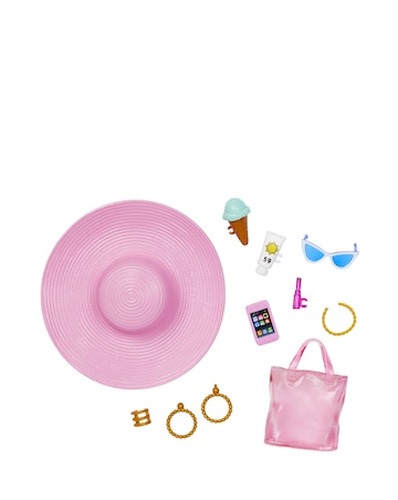 Barbie Doll with Swimsuit and Beach-Themed Accessories