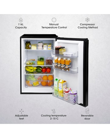 Adobe 50cm Undercounter Larder Fridge - Black