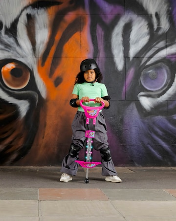 Xootz Rider LED Pogo - Pink Leopard