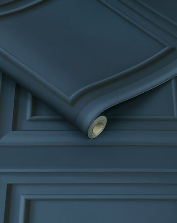 Fresco Wood Panel Blueberry Wallpaper