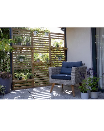 Forest Slatted Wall Planter 1 Shelf