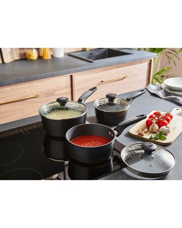 Morphy Richards Forged Aluminium 3 Piece Saucepan Set