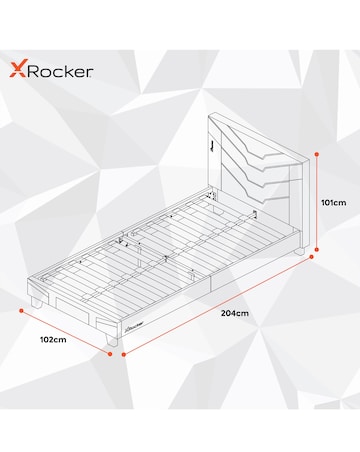 X Rocker Cerberus MKII Gaming Single Bed in a Box - Red