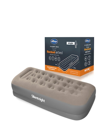 Silentnight Flocked Airbed with Electric Pump - Single