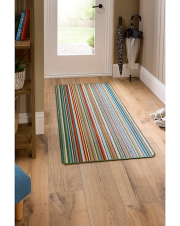 My Mat Candy Multi Stripe Washable Runner